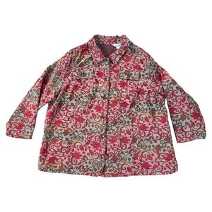 Woman’s CJ Banks tapestry jacket size 3X